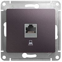 Розетка компьютерная без рамки Systeme Electric Glossa 1-м. RJ45 5e сиреневый туман картинка